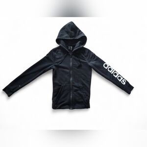 Women's Adidas Full Zip Black Hoodie - Size XS